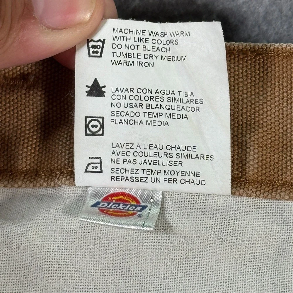 Vintage Dickies Canvas Carpenter Pants Mens 40x30 Brown Classic‎ Workwear Y2K